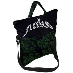 Flexico Skull Code X Fold Over Handle Tote Bag