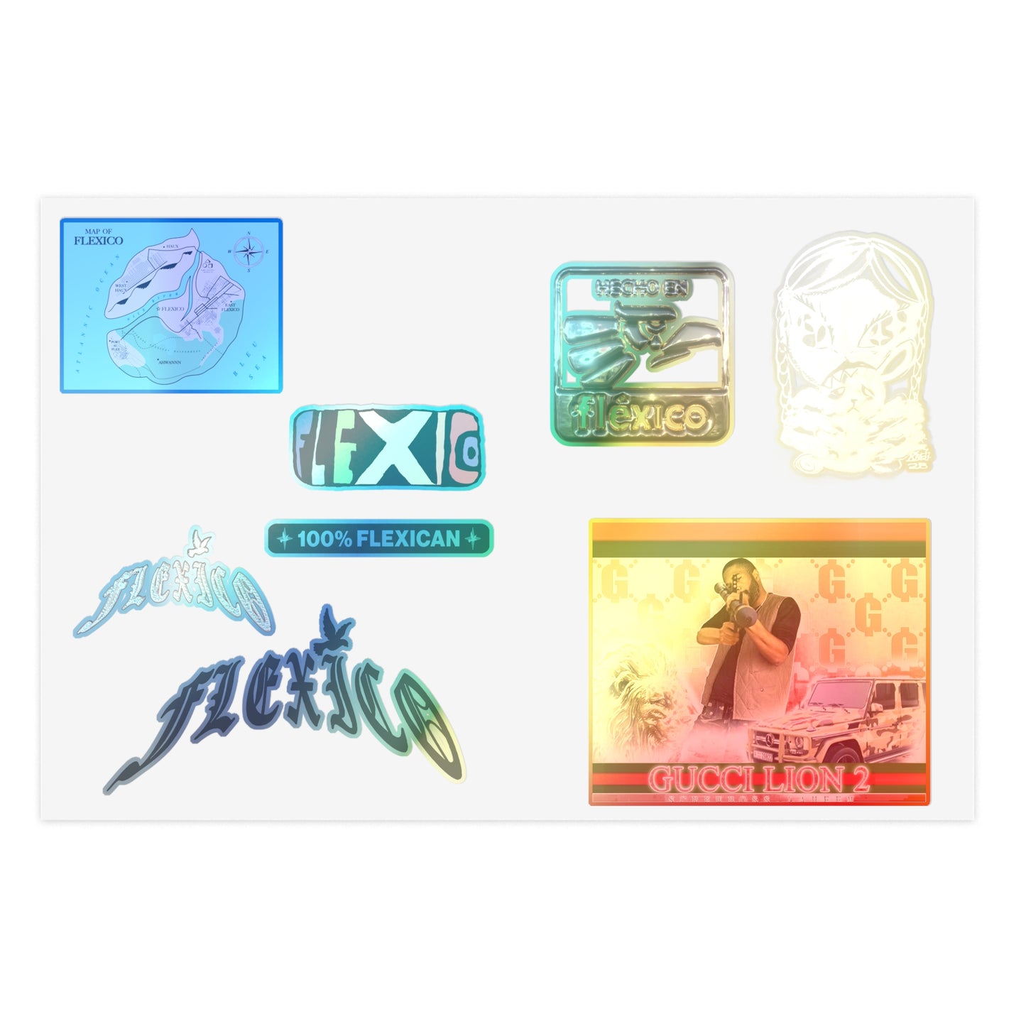 Flexico Holographic Sticker Pack