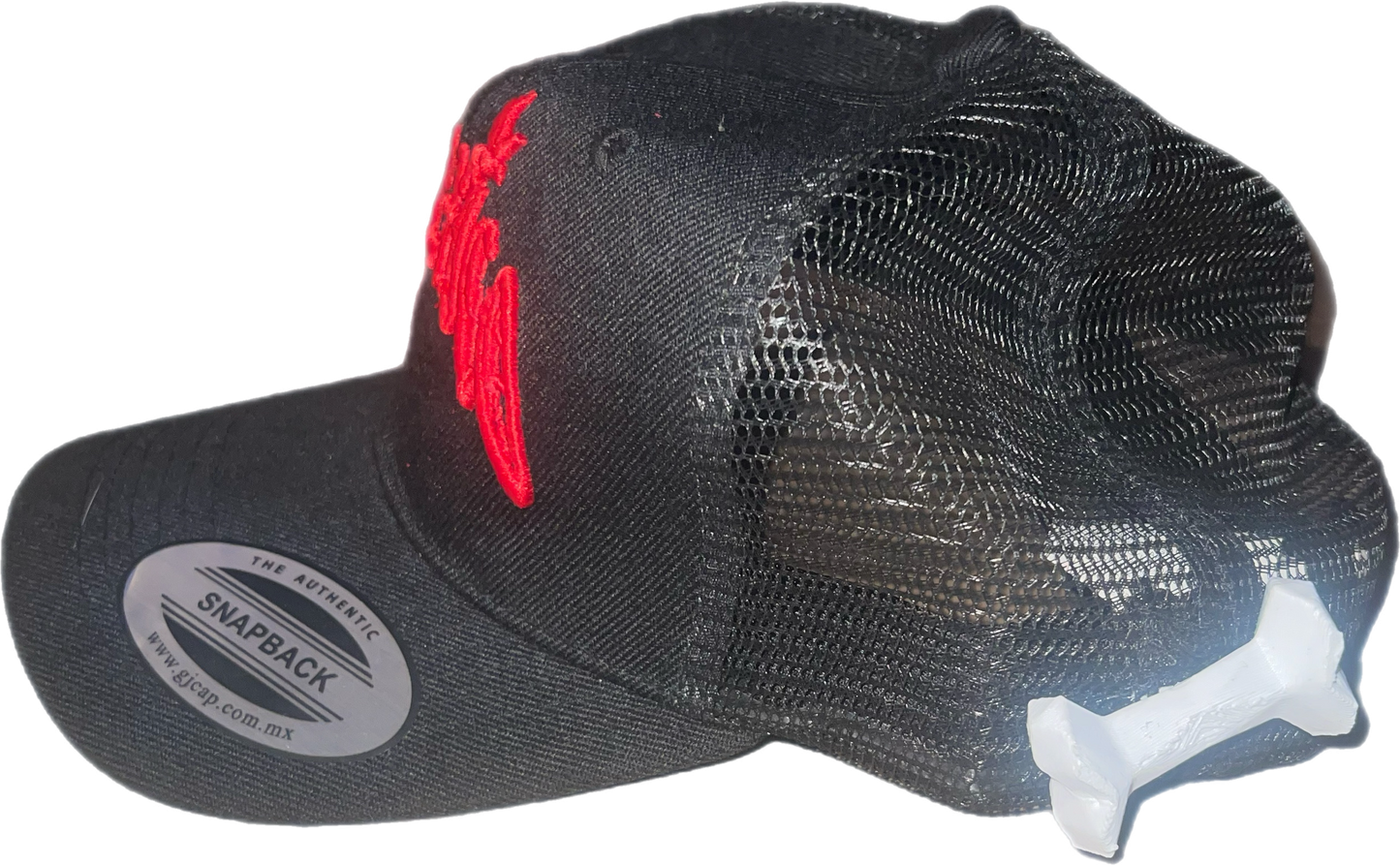 Black Trucker Red Stitch