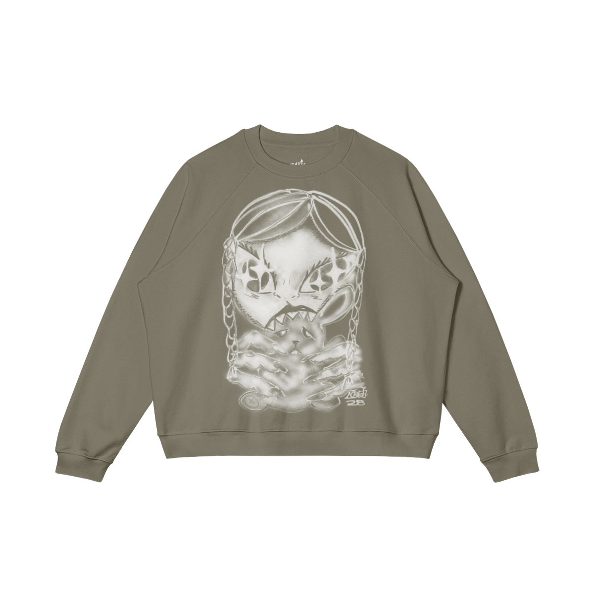 BUNNY RAGLAN CREWNECK