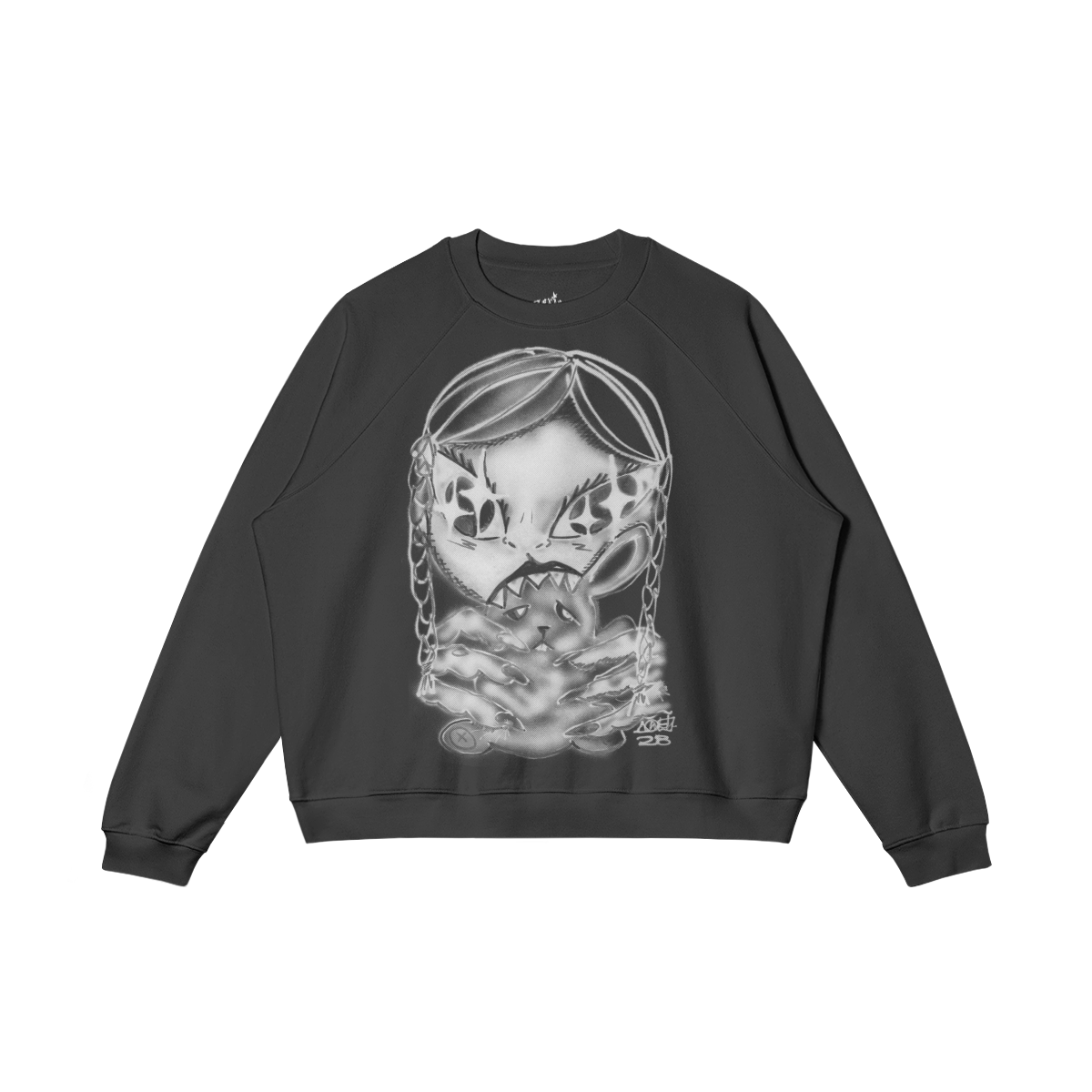 BUNNY RAGLAN CREWNECK